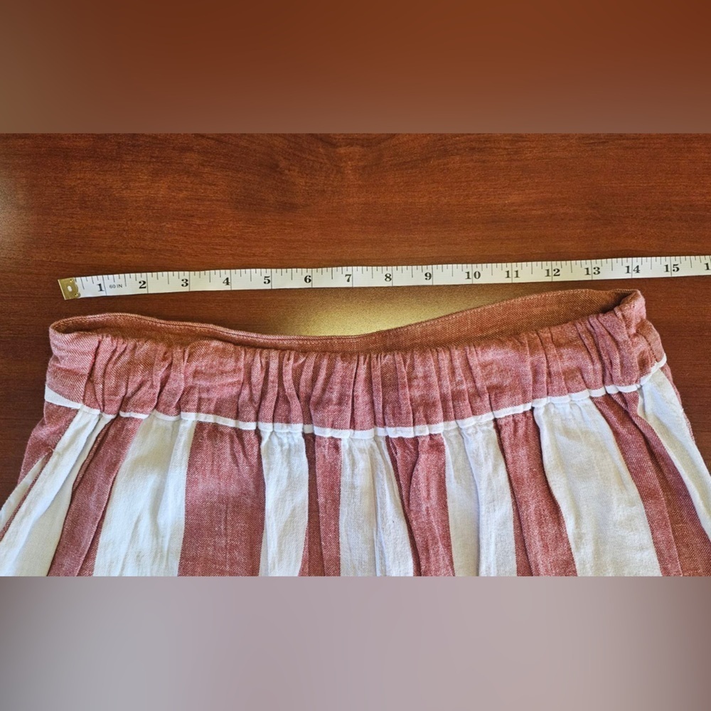 Madewell ~ Beach Red and White Striped Cropped Pants ~ Size Medium - Picture 8 of 8